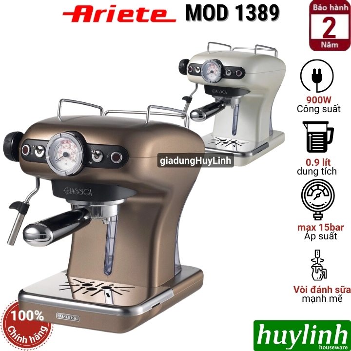 Máy pha cà phê Ariete MOD 1389 - 15 bar