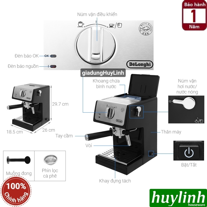 Máy pha cà phê Delonghi ECP33.21.BK 2