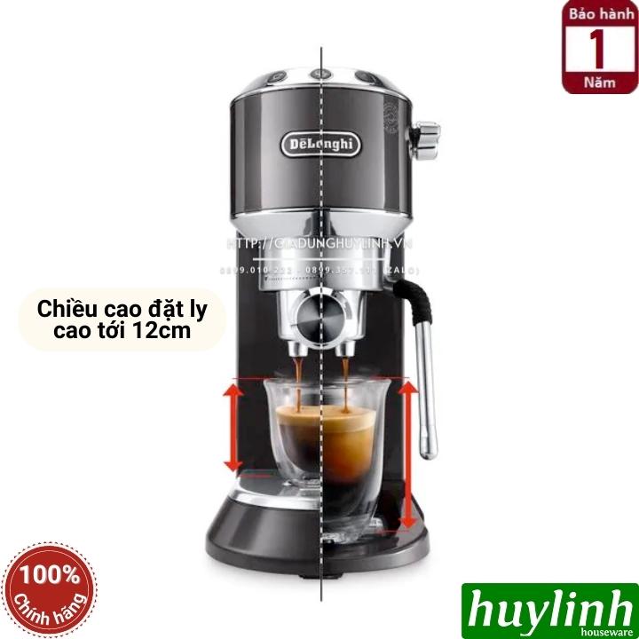 Máy pha cà phê Espresso Delonghi EC885 (GY - BG) - Dedica Arte - Tặng ca đánh sữa + Tamper inox 7