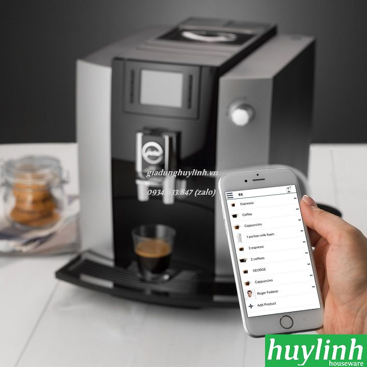 Máy pha cà phê tự động Jura E6 Platinum 4