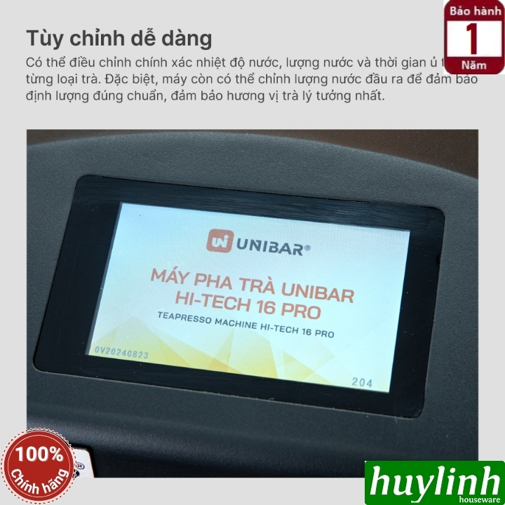 Máy pha trà Unibar Hi-Tech 16 Pro 5