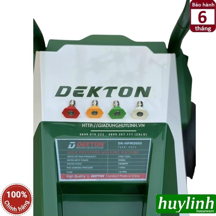 Máy xịt rửa xe cao áp Dekton DK-HPW2600 - 2600W - Tặng bình bọt 1 lít 3