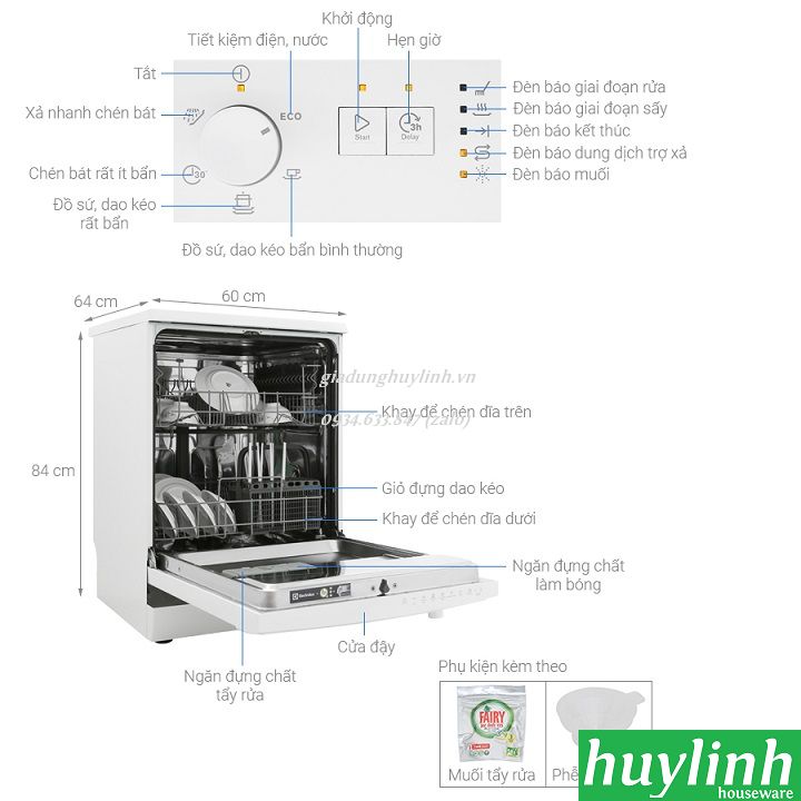 Máy rửa chén Electrolux ESF5206LOW - 13 bộ 2