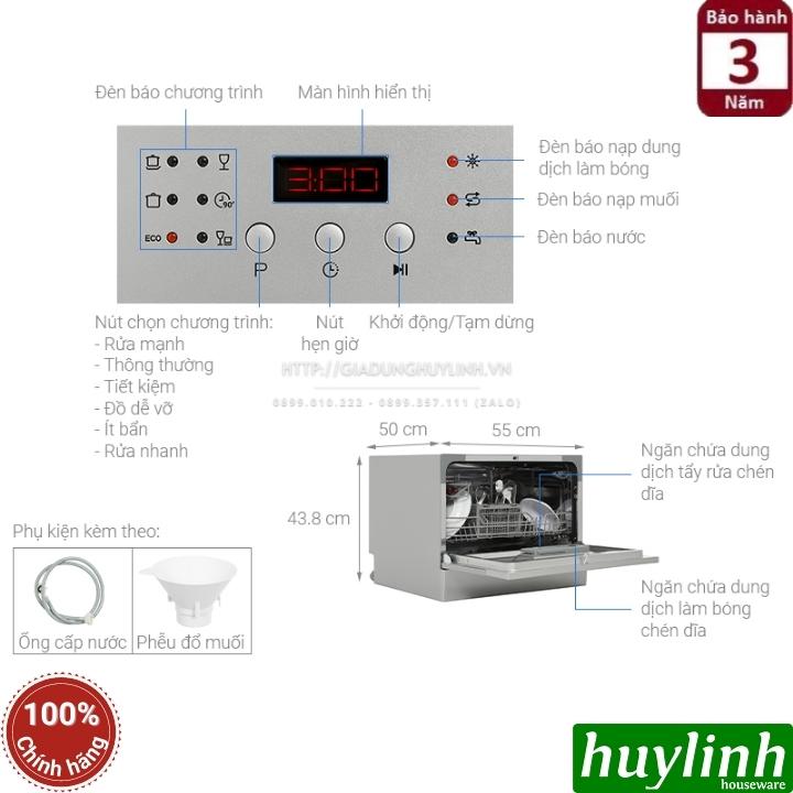 Máy rửa chén bát để bàn Hafele HDW-T50A - 538.21.190 - 6 bộ Âu [Phù hợp gia đình 2 - 4 người] 2