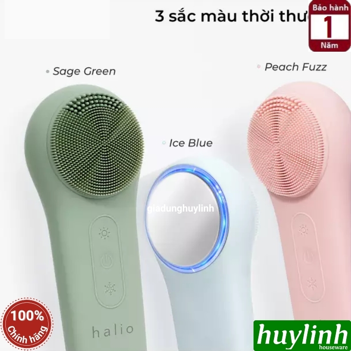 Máy Rửa Mặt Massage Tích Hợp Liệu Pháp Ánh Sáng và Nhiệt Halio Multi-task Cleansing & Massaging Device with Red Blue Light Therapy 5 in 1 2