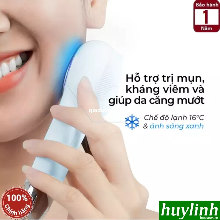 Máy Rửa Mặt Massage Tích Hợp Liệu Pháp Ánh Sáng và Nhiệt Halio Multi-task Cleansing & Massaging Device with Red Blue Light Therapy 5 in 1 5