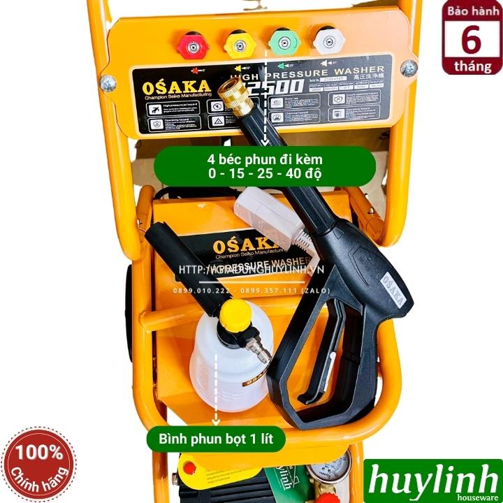 Máy xịt rửa xe công nghiệp Osaka S2500 - 2500W - Tặng bình bọt 1 lít 6