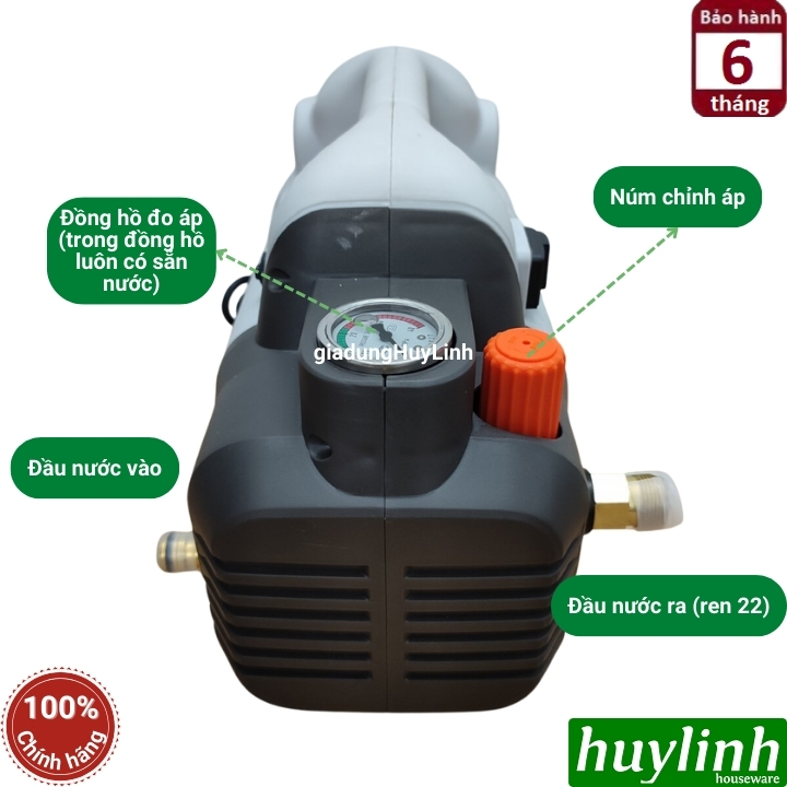 Máy xịt rửa xe Chỉnh Áp Ergen EN-6729 - 2800W - Motor cảm ứng từ lõi đồng 3