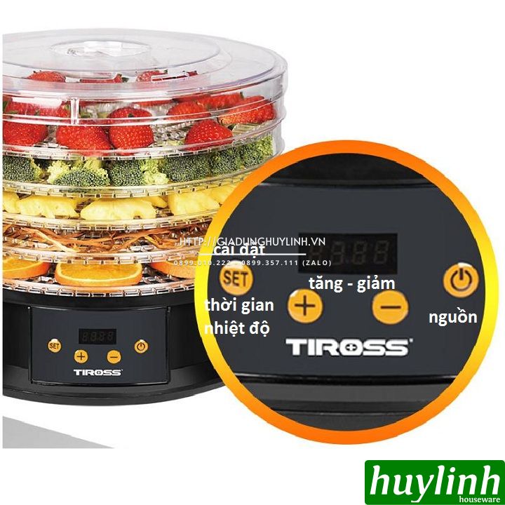 Máy sấy hoa quả, thực phẩm Tiross TS9682 - Tặng hũ làm sữa chua 4