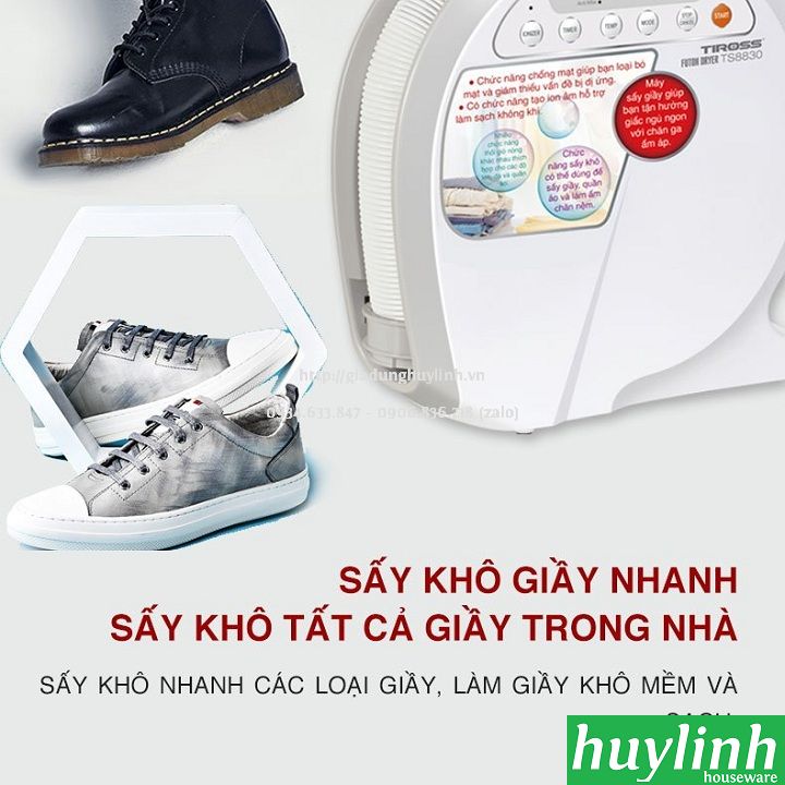 Máy sấy khô giày, khử mùi giày Tiross TS8830 5