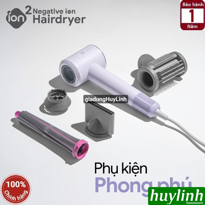 Máy sấy tóc ion âm 4 chế độ 2Good ion 2 - kèm 3 phụ kiện 2