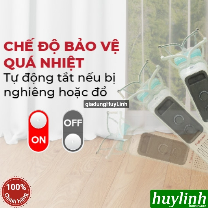 Máy sưởi dầu 11 thanh Fujihome OH8411 - 2200W - 15-25m2 5