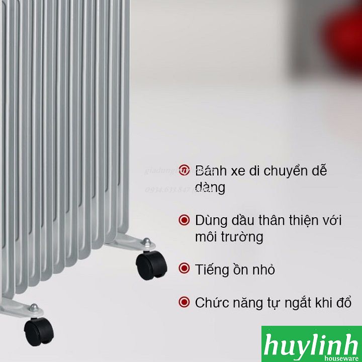 Máy sưởi dầu 11 thanh Tiross TS9217 - 2200W 6