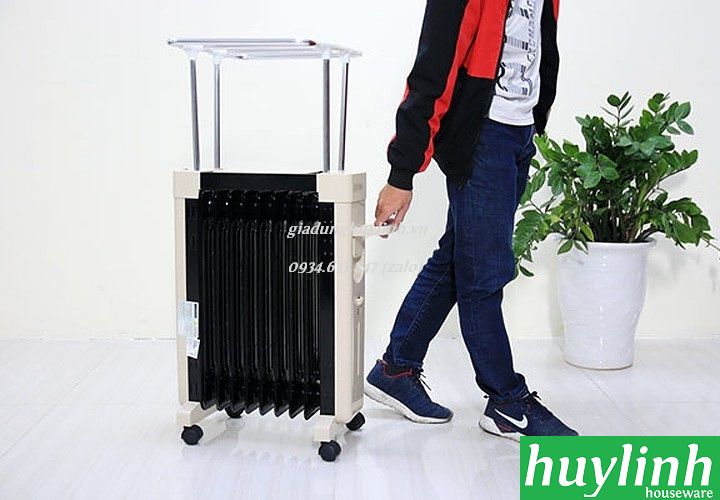 Máy sưởi dầu 9 thanh Fuije OFR6509 - Giá phơi + khay hâm nóng + Khay chứa tinh dầu 4