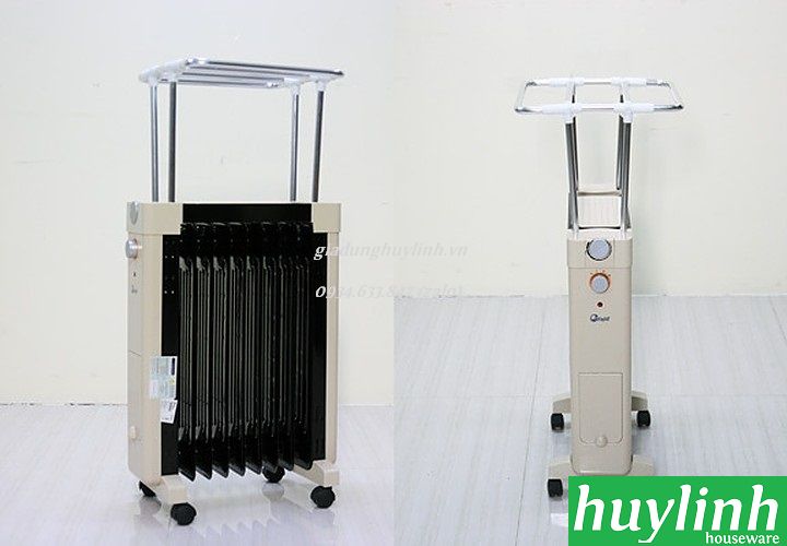 Máy sưởi dầu 9 thanh Fuije OFR6509 - Giá phơi + khay hâm nóng + Khay chứa tinh dầu 7