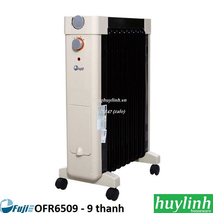 Máy sưởi dầu 9 thanh Fuije OFR6509 - Giá phơi + khay hâm nóng + Khay chứa tinh dầu