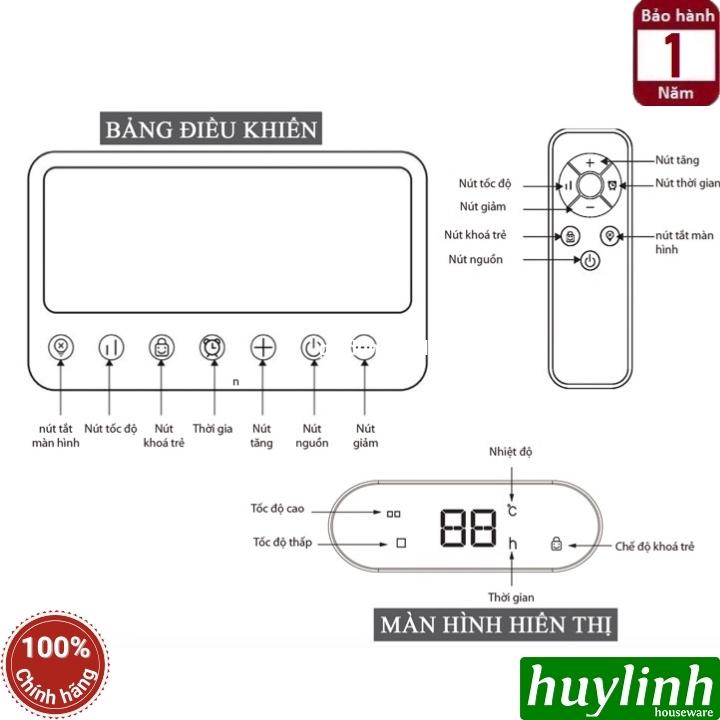 Máy sưởi sàn nhà Tiross TS9448 - 2000W - Có Remote + chức năng tạo ẩm 3