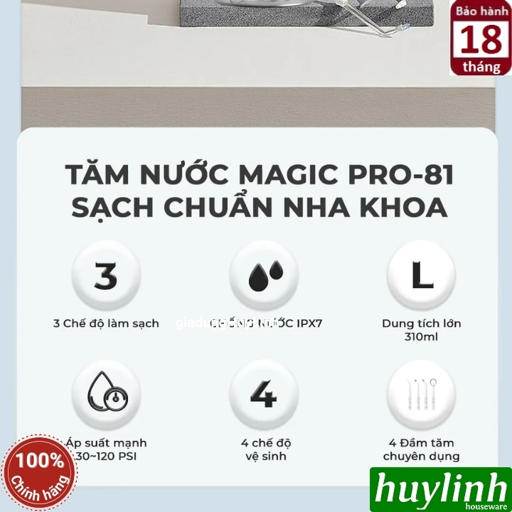 Máy tăm nước Magic ECO PRO-81 - 310ml 3