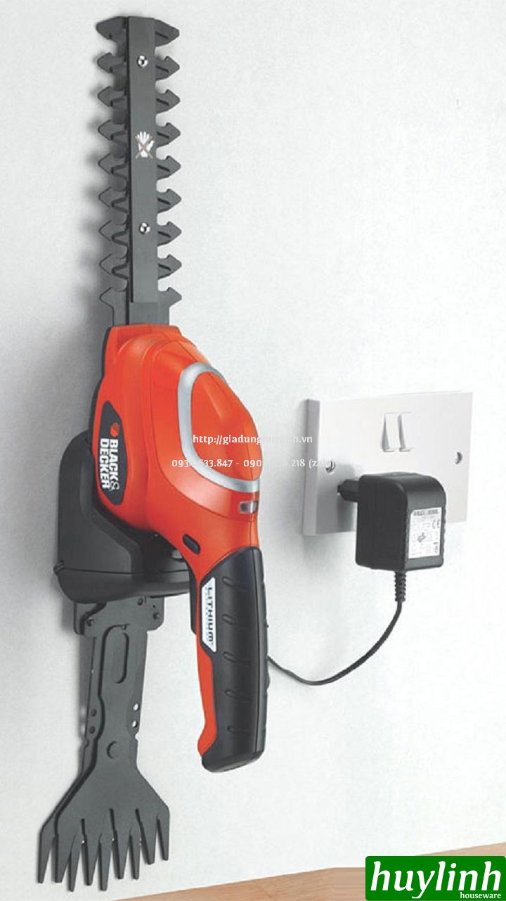 Máy tỉa lá cành cắt cỏ dùng pin Black & Decker GSL700KIT - Pin Lithium 7V 3