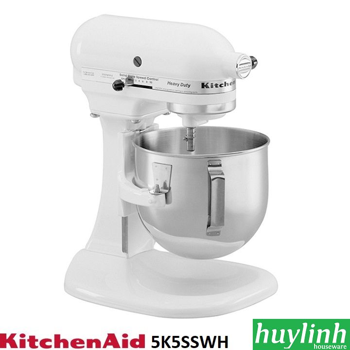 Máy trộn bột Heavy Duty KitchenAid 5K5SSWH - 4.8 lít