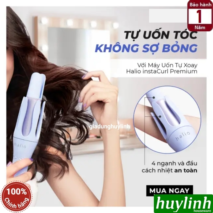 Máy uốn tóc tự xoay ion âm Halio instaCurl Premium Automatic Hair Styler 4
