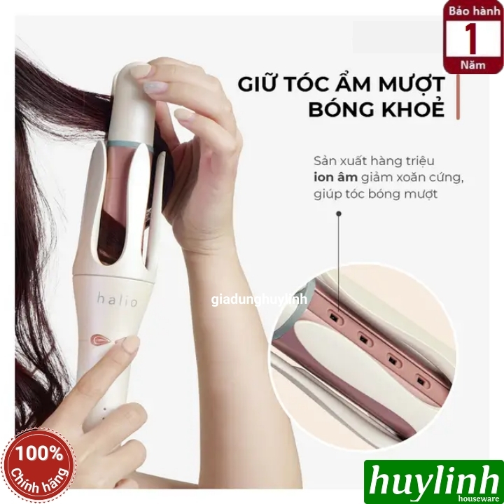 Máy uốn tóc tự xoay ion âm Halio instaCurl Premium Automatic Hair Styler 6