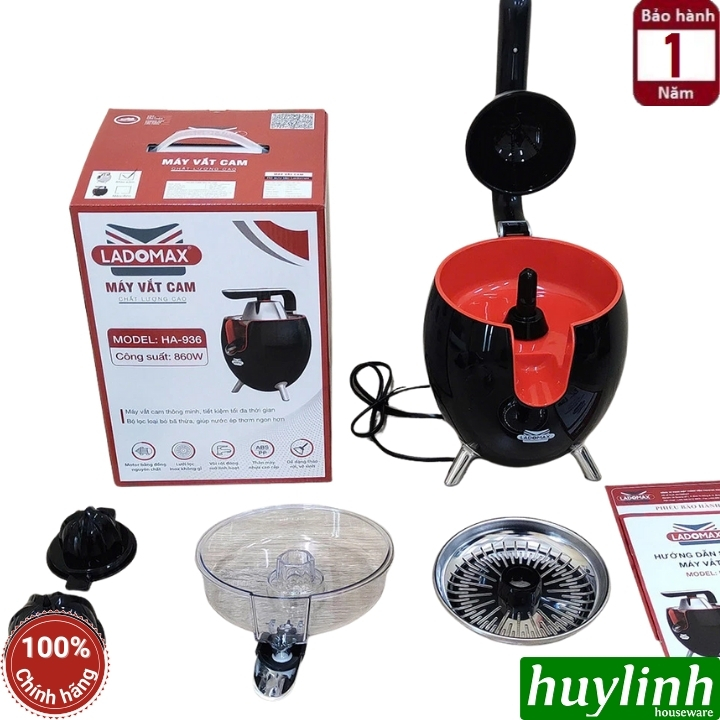 Máy vắt - ép cam Ladomax HA-936 - 2 đầu vắt - 860W 3