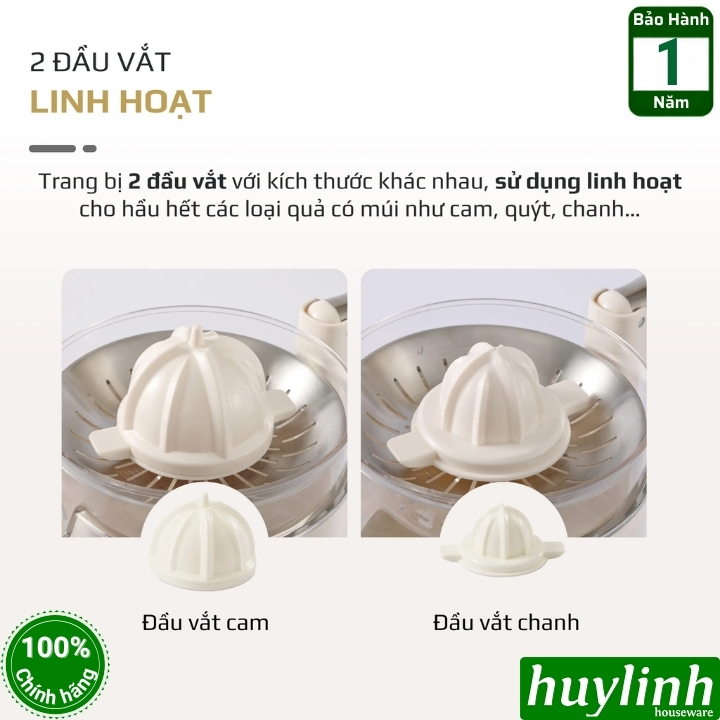 Máy vắt - ép cam Olivo CJ26 - 600W - 2 núm vắt - Có tay cầm trợ lực 4