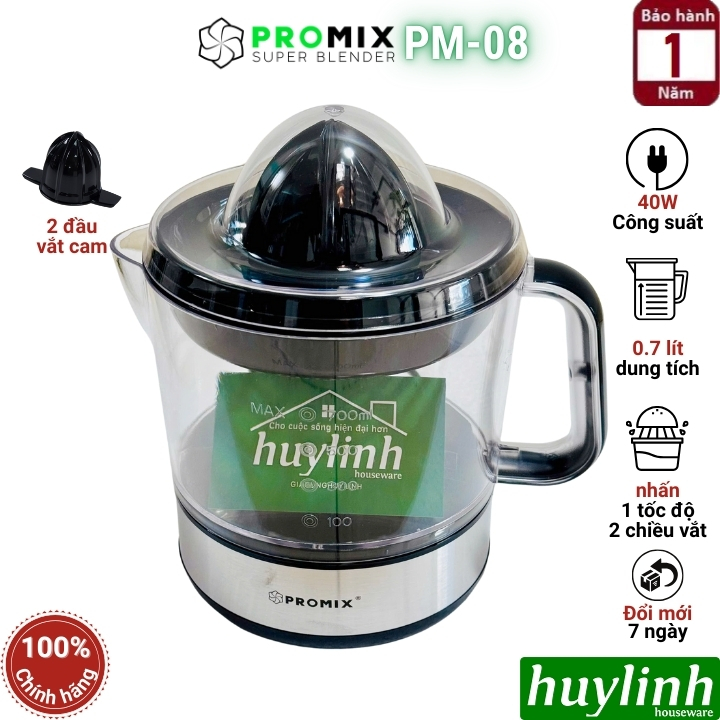 Máy vắt - ép cam Promix PM-08 - 40W - 2 đầu vắt
