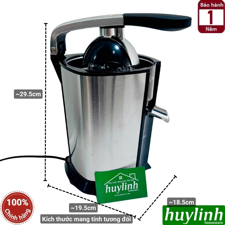 Máy vắt ép cam Uniblend UB-160 - 160W - 2 đầu vắt 3