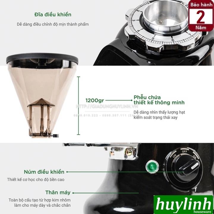 Máy xay cà phê chuyên nghiệp Promix PM-600AD - Lưỡi dao Titanium 64mm - Màn hình cảm ứng 4