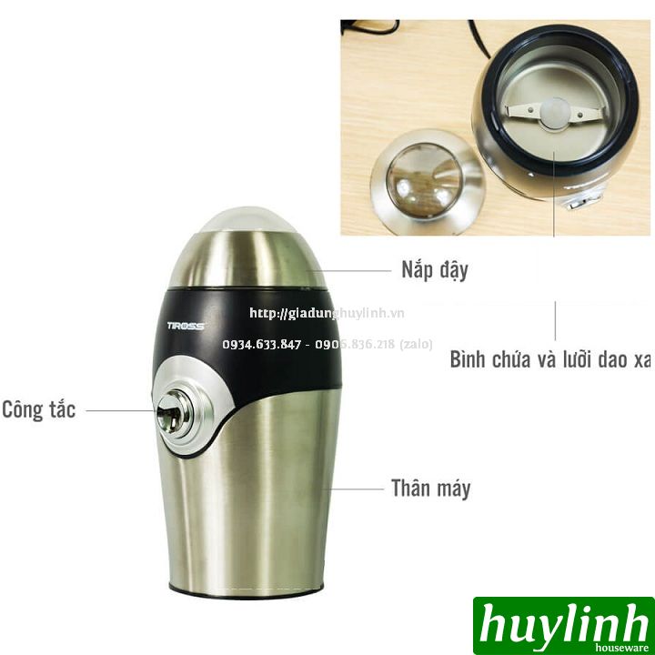 Máy xay cà phê Tiross TS530/TS532 - 150W 3