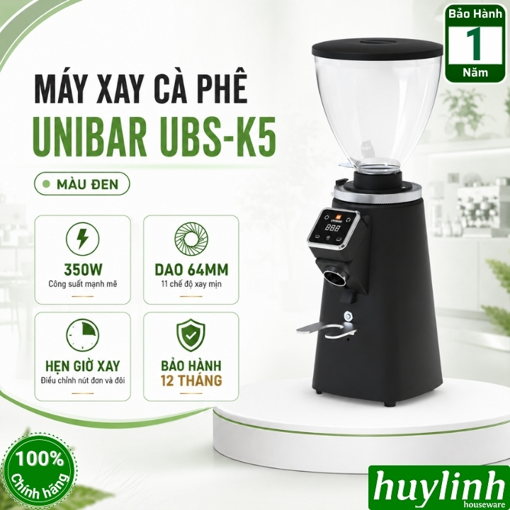 Máy xay cà phê tự động Unibar UBS-K5 - 3 chế độ xay - 11 độ mịn - Dao Flat Blurr 64mm 2