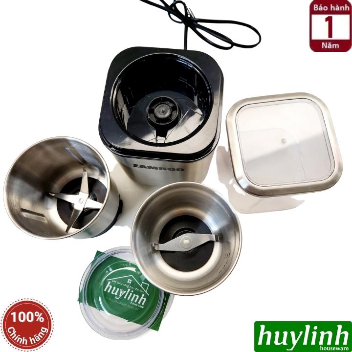 Máy xay cà phê, hạt khô, ngũ cốc Zamboo ZB-200GRC - 200W - 2 cối xay 2