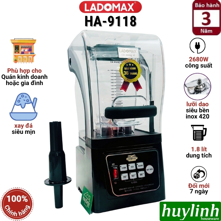 Máy xay sinh tố công nghiệp Ladomax HA-9118