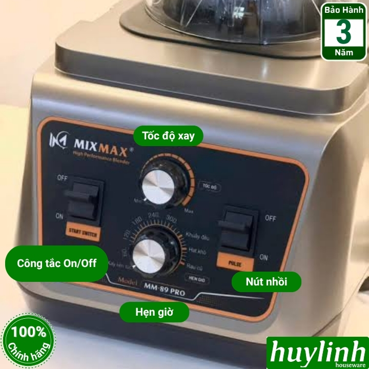 Máy xay công nghiệp MixMax MM-89 PRO - 4.5 lít - 2200W - Chuyên dụng xay sữa hạt - rau củ 2
