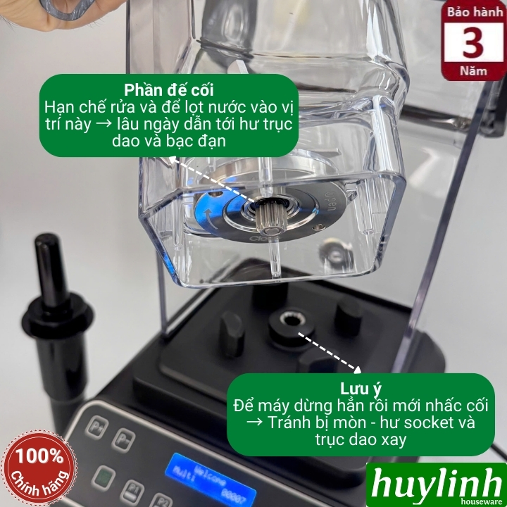 Máy xay sinh tố công nghiệp Promix PM-1080 - 1.8 lít - 1650W - động cơ không chổi than 7