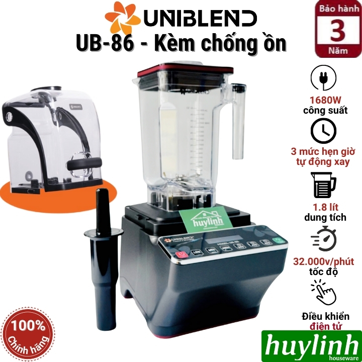 Máy xay sinh tố công nghiệp Uniblend UB-86 - 1680W - 1.8 lít - Mẫu mới 2025