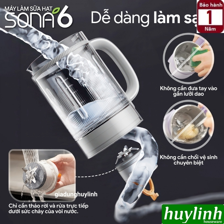 Máy làm sữa hạt đa năng 2Good Sona 6 - 1.8 lít - 12 chức năng [Miễn ship Toàn Quốc] 3