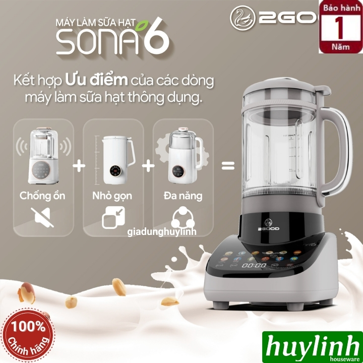 Máy làm sữa hạt đa năng 2Good Sona 6 - 1.8 lít - 12 chức năng [Miễn ship Toàn Quốc] 8