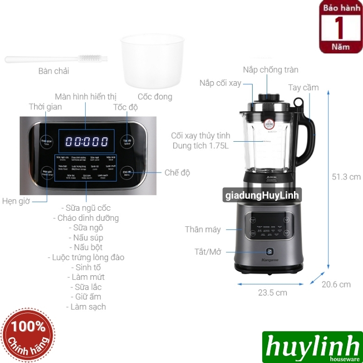 Máy làm sữa hạt Kangaroo KG175HB1 2