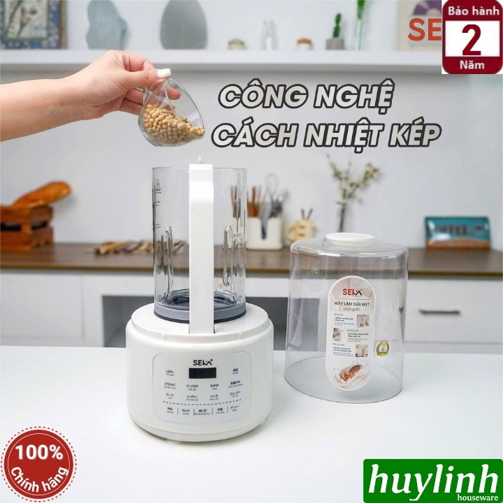 Máy xay nấu sữa hạt chống ồn Seka E600 - 1.5 lít - 12 chức năng 3