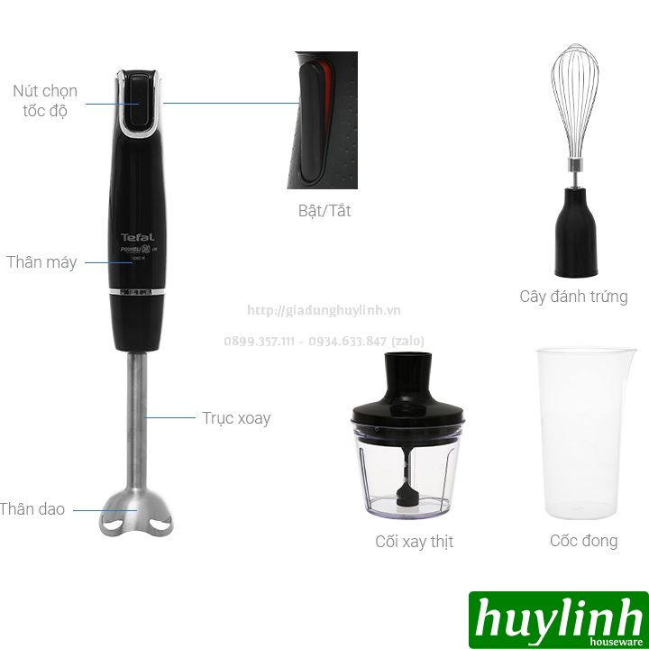 Máy xay sinh tố cầm tay Tefal Infiny Force HB943838 - 1000W 2