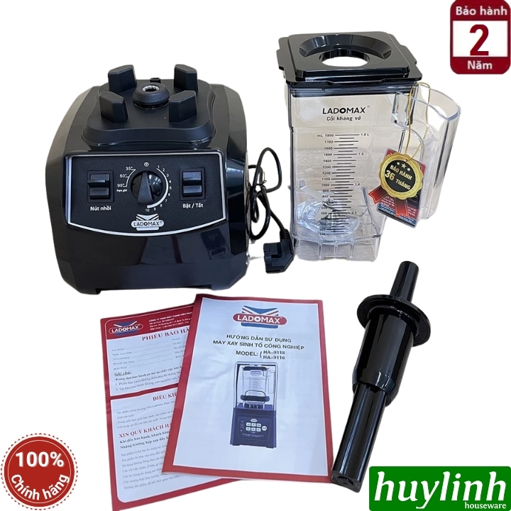 Máy xay sinh tố công nghiệp Ladomax HA-9116 4