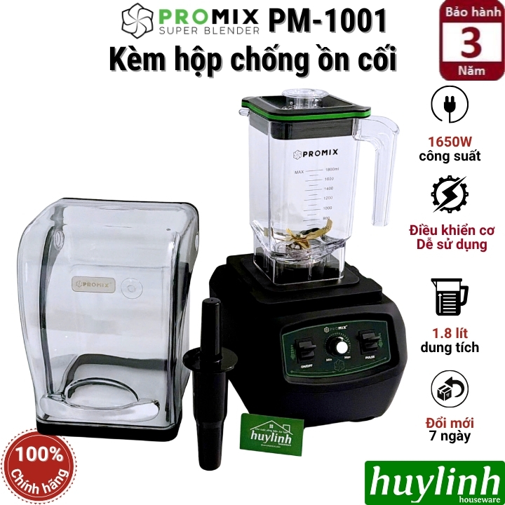 Máy xay sinh tố công nghiệp Promix PM-1001 - 1.8 lít - 1650W - Mẫu 2026 2