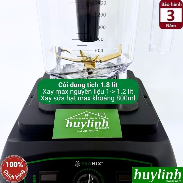 Máy xay sinh tố công nghiệp Promix PM-1001 - 1.8 lít - 1650W - Mẫu 2026 7