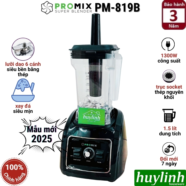 Máy xay sinh tố công nghiệp Promix PM-819B - Dung tích 1.5 lít - 1300W