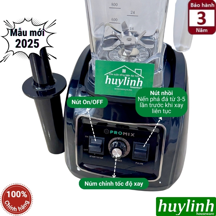 Máy xay sinh tố công nghiệp Promix PM-819B - Dung tích 1.5 lít - 1300W 3