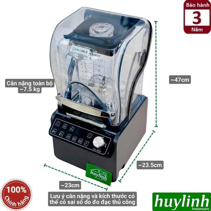 Máy xay sinh tố công nghiệp Promix PM-9003 - 1800W - 2 lít 3