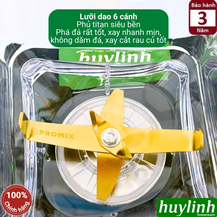Máy xay sinh tố công nghiệp Promix PM-911B - 1650W - Dung tích 2 lít - Có hẹn giờ xay 6